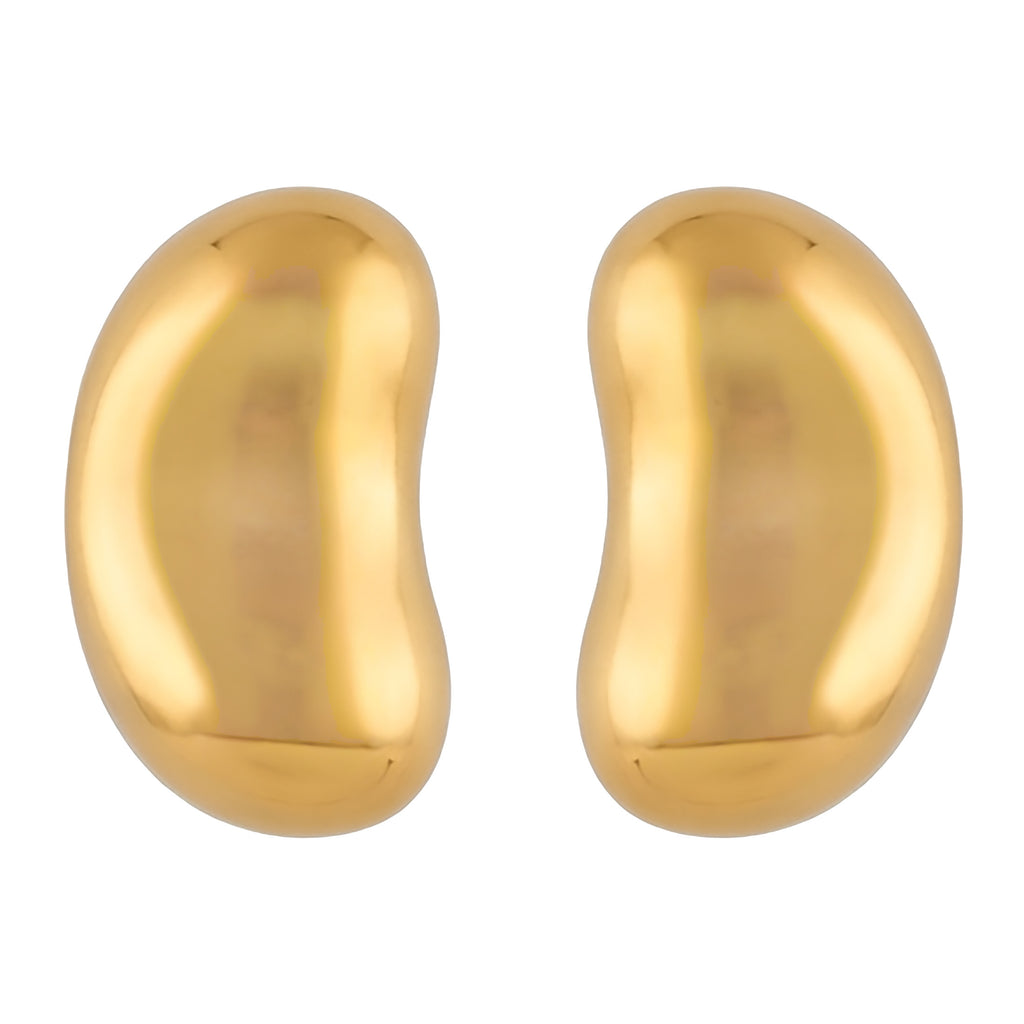 Dainty Gold Plated Sterling Silver Heart Studs for Everyday Wear