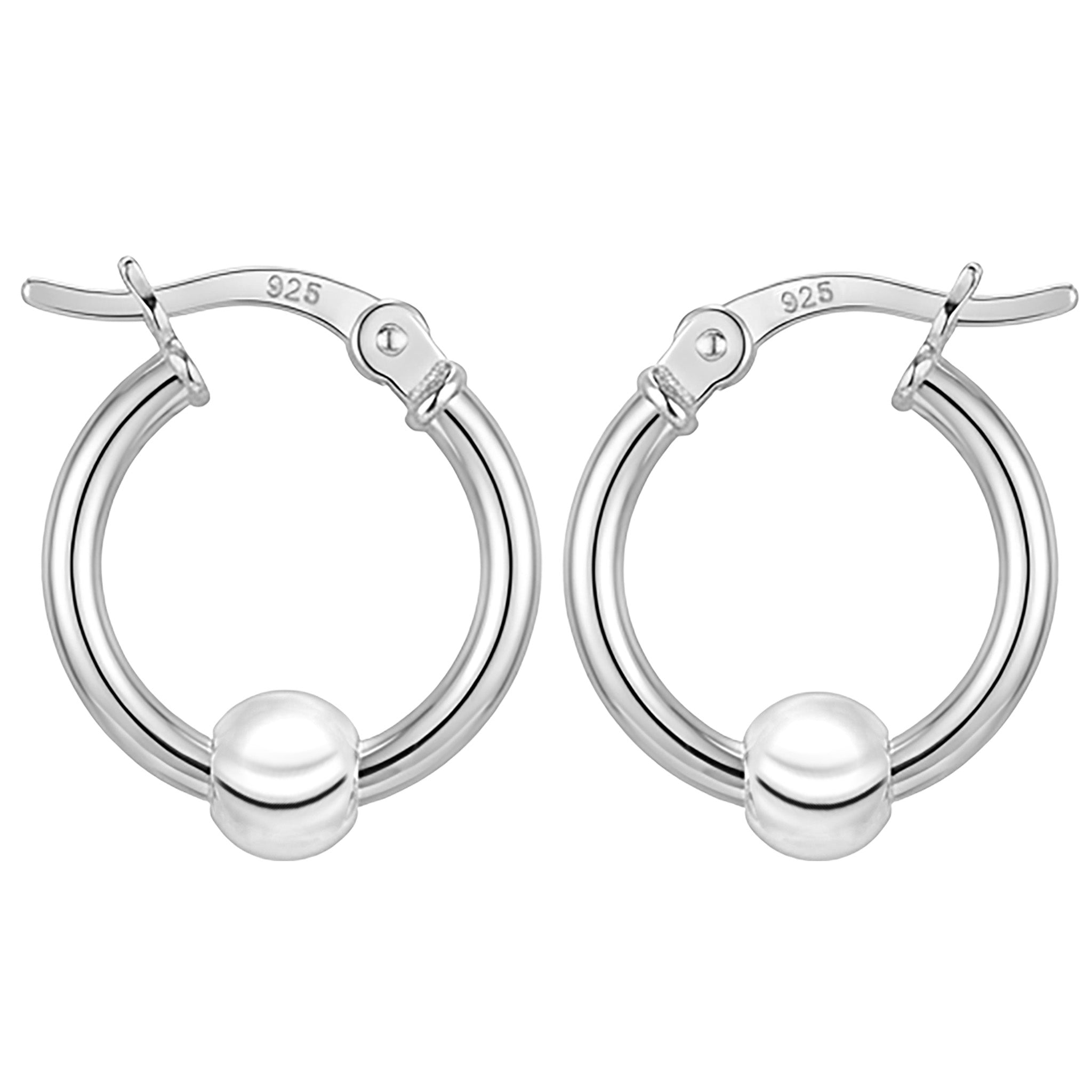 Sterling Silver Hoop Earrings 14mm 18mm and gift set