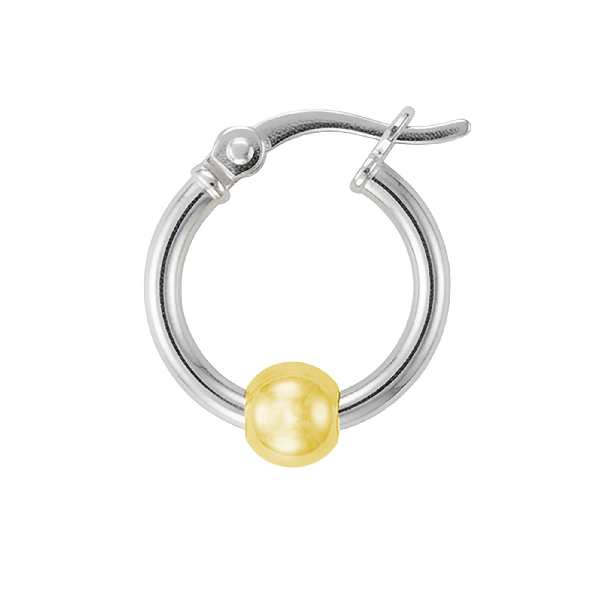 Gold Plated Sterling Silver Hoop Earrings 14mm 18mm and gift set
