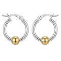 Gold Plated Sterling Silver Hoop Earrings 14mm 18mm and gift set