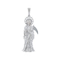La Santa Muerte Holy Death Grim Reaper Pendant | 925 Sterling Silver Necklace