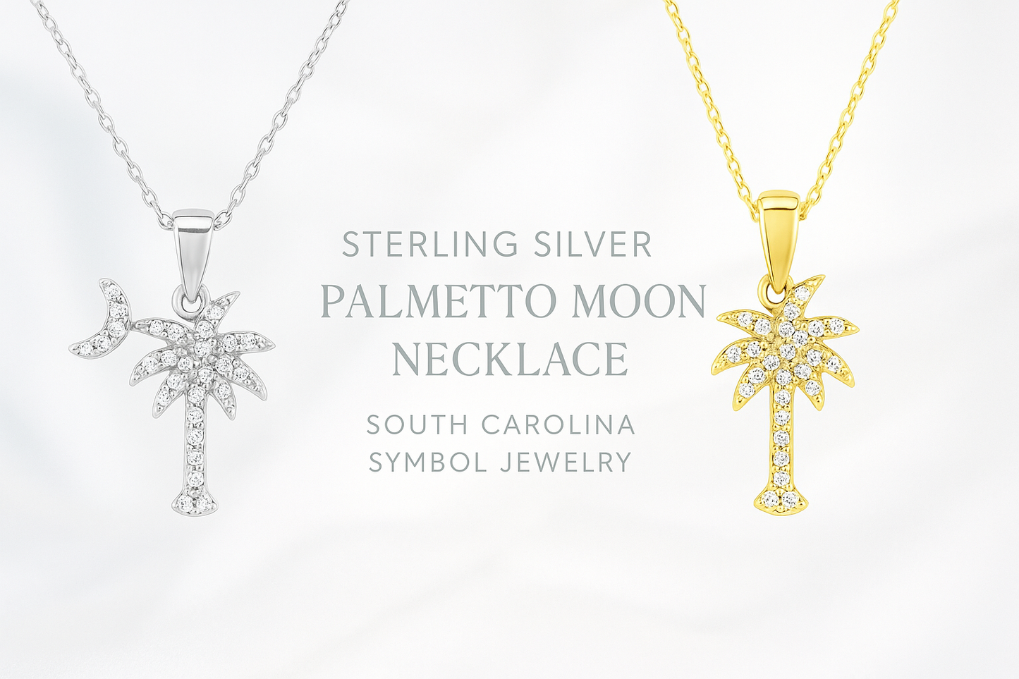 Light Hero Banner for Sterling Silver Palmetto Moon Necklace