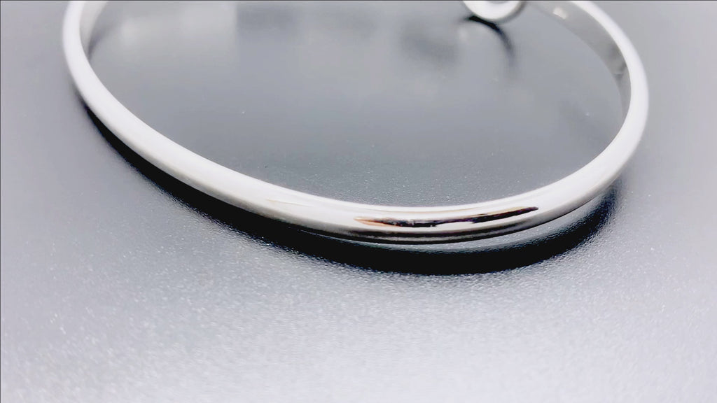 Horseshoe Cuff Bangle Bracelet 7.5" - Sterling Silver 925 a Good Luck Symbol | - Sterling Silver 925