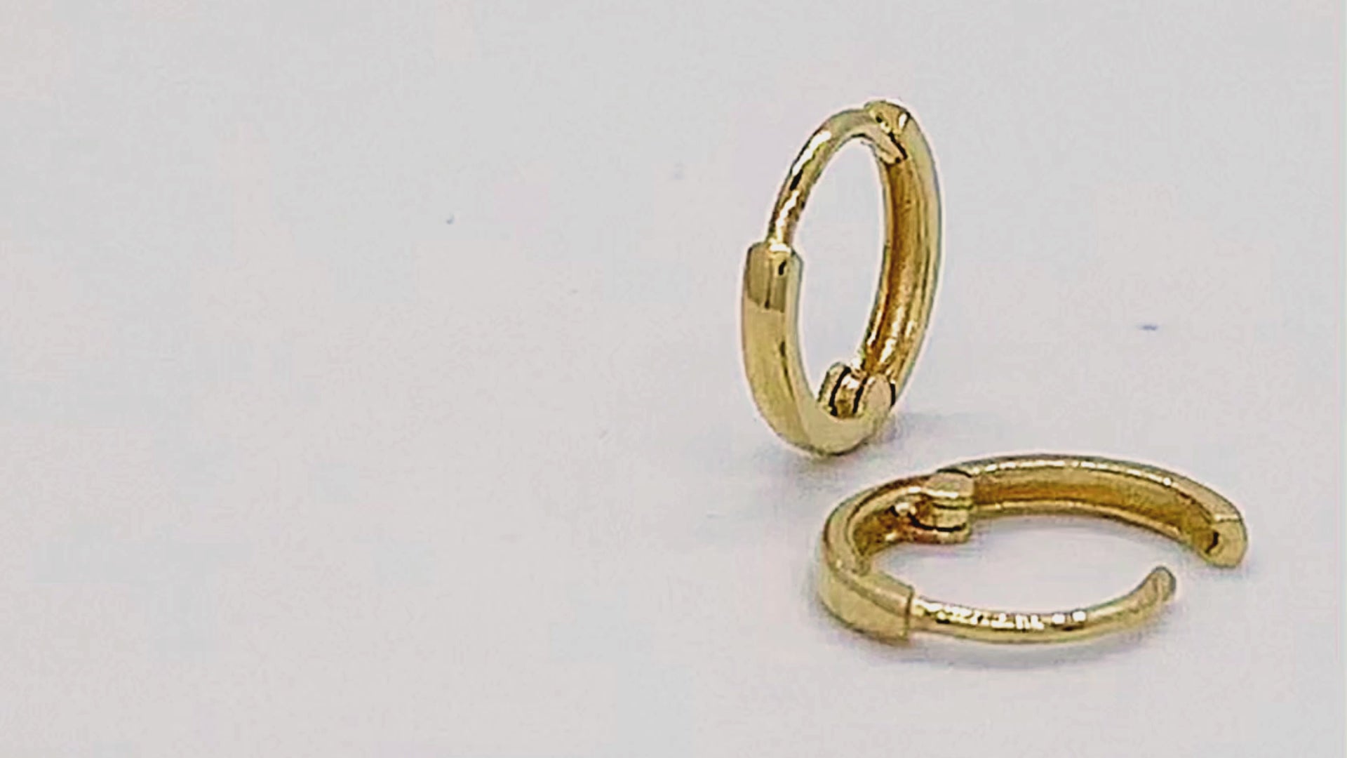 Tiny little Hoop Earrings Real 14K White Gold or Yellow Gold Dainty mini huggies Earrings – Gift ready