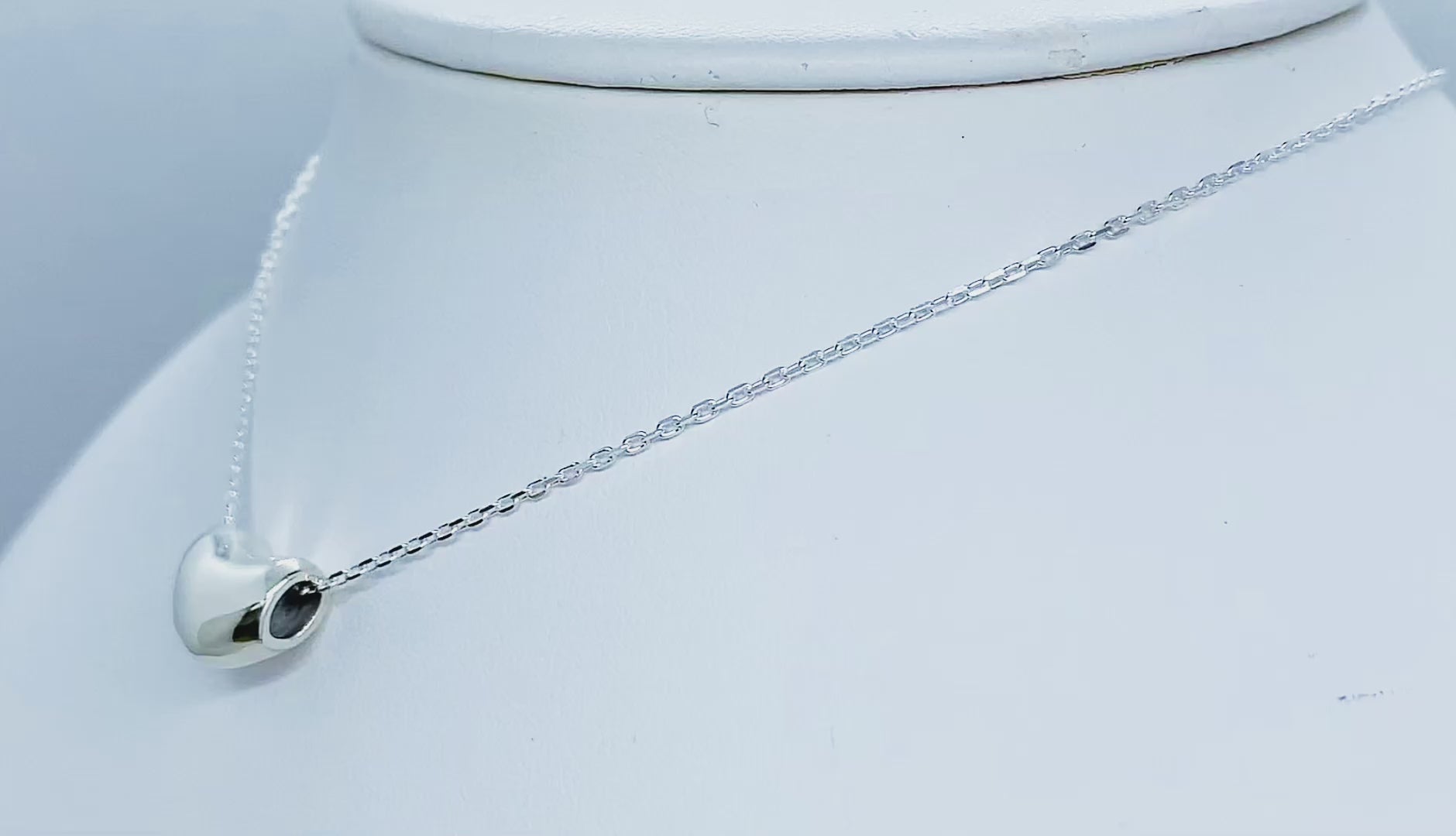 Heart Minimalistic stackable necklace Yellow Gold tone overlay sterling silver 925 and white gold