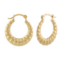 Tiny Shrimp Hoop Earrings | Real 14K Yellow Gold | Classic Shell Design (Copy)