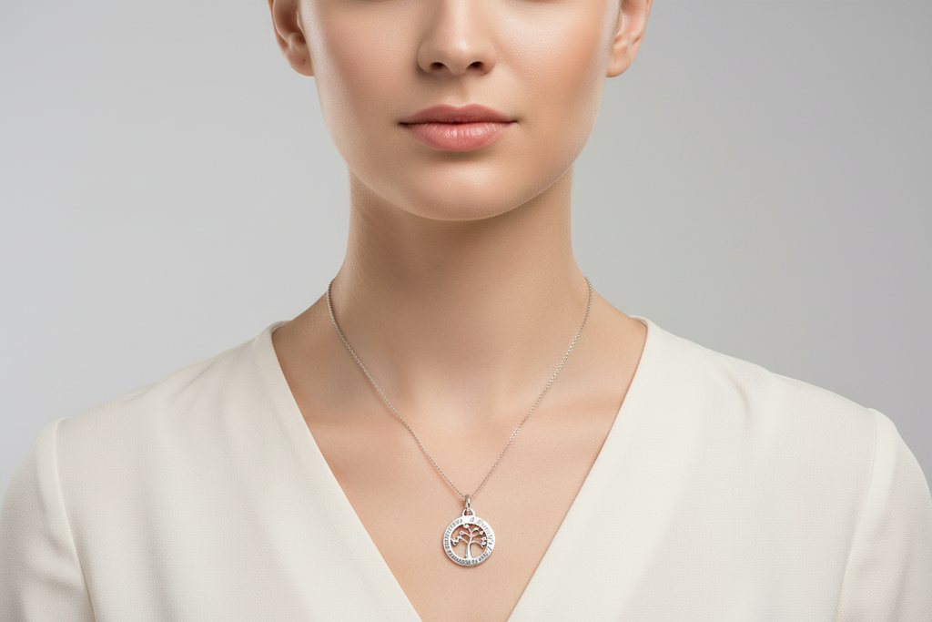 Tree of Life Necklace Lifestyle Banner - Smaller Pendant