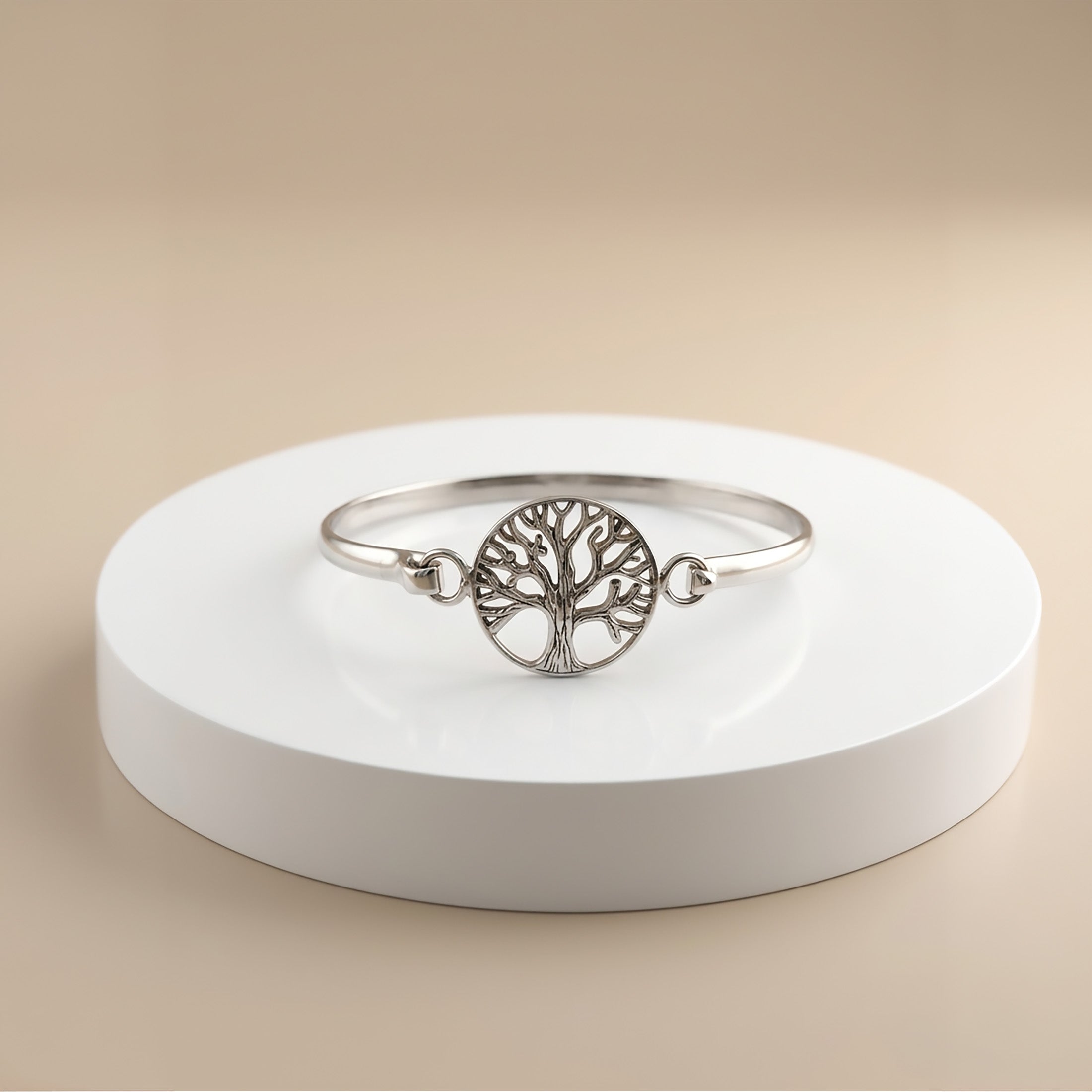 Tree of Life Bangle Bracelet | 925 Sterling Silver