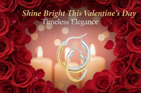 Valentine's Day Two-Tone Hoops