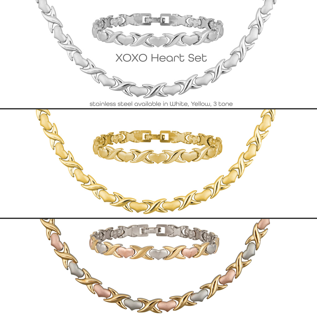 XOXO Heart Jewelry Gift Set Stainless Steel 3 Choices available
