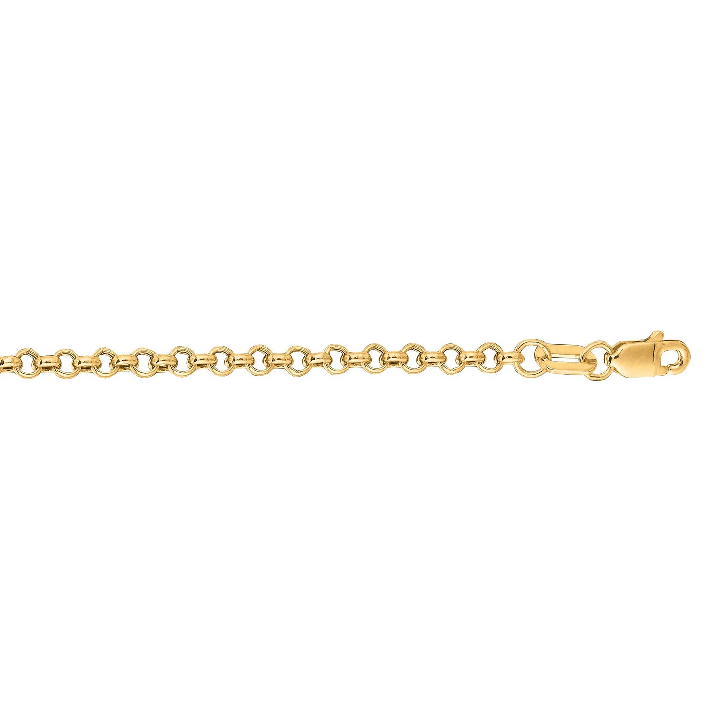 Ritastephens Elegant 10K Solid White & Yellow Gold Rollo Anklet and Bracelet Set - 2.3mm Foot Chain for Women, Classic Gold Rollo Chain, Versatile Ankle and Wrist Jewelry