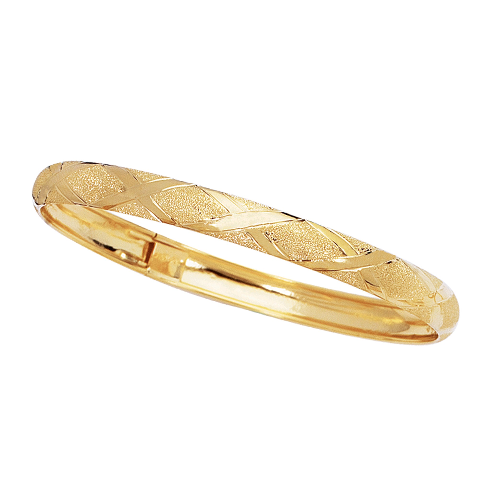 <style type="text/css"><!--td {border: 1px solid #cccccc;}br {mso-data-placement:same-cell;}--></style>
<p><span data-sheets-root="1"> elevate your style with our exquisite 10k yellow gold tubular flex bangle bracelet. measuring 7 inches, this elegant piece is crafted from genuine 10k yellow gold, offering a timeless shine and durability. the tubular design features intricate engravings that add a touch of sophistication and uniqueness.<br><br>the flex bangle construction ensures a comfortable fit, adapting