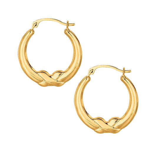 Ritastephens 10K Real Yellow Gold Tubular Hoops – Elegant 19mm Gold Hoop Earrings with Classic Tubular Design, Stylish and Modern Fine Jewelry for Everyday Sophistication and Trendy Appeal