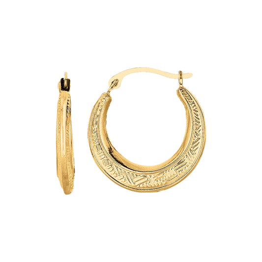 Ritastephens 10K Real Yellow Gold Tubular Hoops – Elegant 17mm Gold Hoop Earrings with Classic Tubular Design, Stylish and Refined Fine Jewelry for Everyday Sophistication