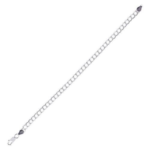 Ritastephens Sterling Silver Charm Link Bracelet 7 1/2 Inches – Elegant and Versatile Jewelry Accessory for Every Occasion