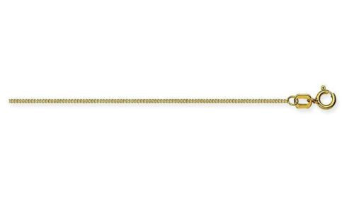 14K Solid Yellow Gold Curb Chain Baby Childrens Necklace Adjustable 13"-15"