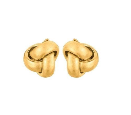 14k Solid Yellow Gold Love Knot Earrings Loveknot Earring New