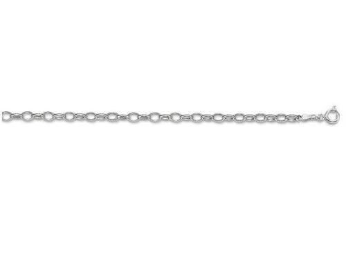.925 Sterling Silver Oval Rolo Chain 18" 2.8mm Necklace