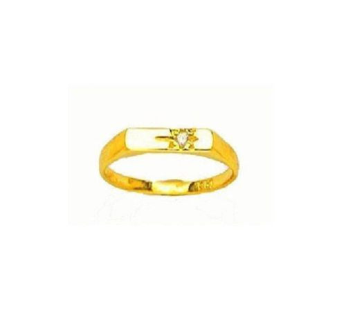 14k Real Gold Baby CZ Ring Children's Baby Kids New