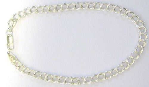 Sterling Silver Charm Link Bracelet 7 1/2" !