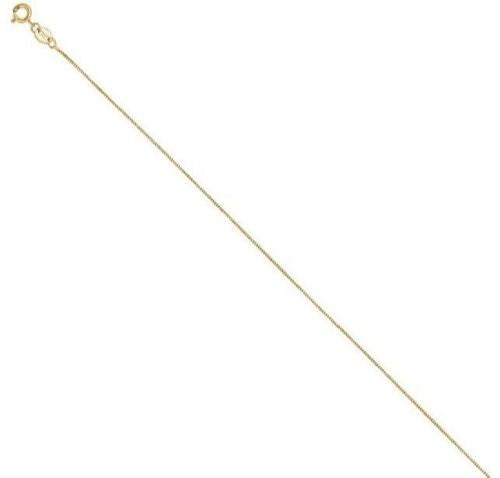 Ritastephens Elegant .925 Sterling Silver & 18K Yellow Gold Overlay Box Chain Necklace – 18” x 0.8mm