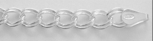 Sterling Silver Charm Link Bracelet 7"  Made in Italy New