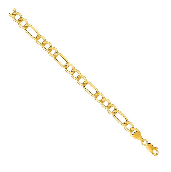 Ritastephens Sterling Silver Figaro Gold Plated Ankle Anklet Bracelet (10inches, 11inches)