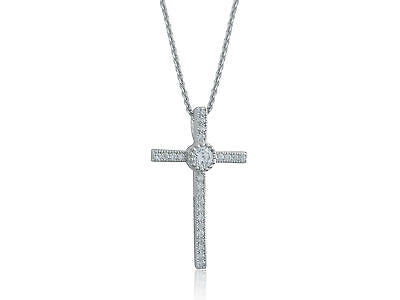 <style type="text/css"><!--td {border: 1px solid #cccccc;}br {mso-data-placement:same-cell;}--></style>
<center>
<span data-sheets-root="1">elegant design: this sterling silver cz baby cross charm necklace is a charming piece that beautifully blends faith and elegance. the 23x14mm cross pendant is adorned with sparkling cubic zirconia, adding a touch of brilliance to the classic design. <br><br>comfortable and versatile: the necklace features a 16" silver cable chain and weighs just 2.1 grams, offering a li