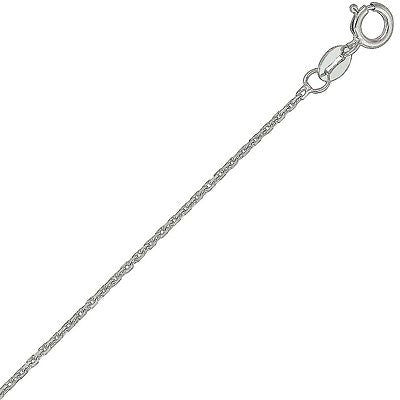 Sterling Silver Cable Link Chain Necklace 16" 18" 20"