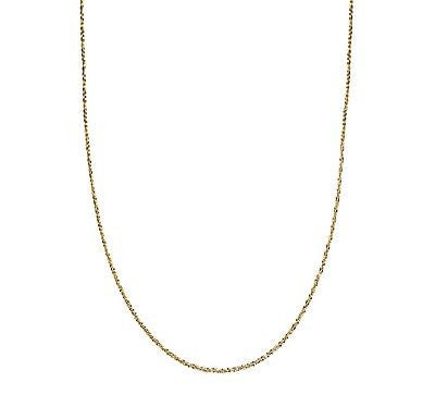 Sterling Silver Gold Plated Two Tone Rope Chain Necklace  16", 18", 20"