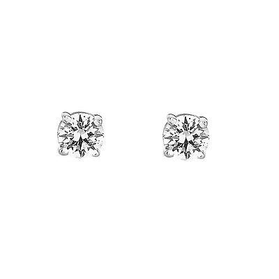 14k White Gold Baby Cz Earrings Screw Back Children Studs 2mm