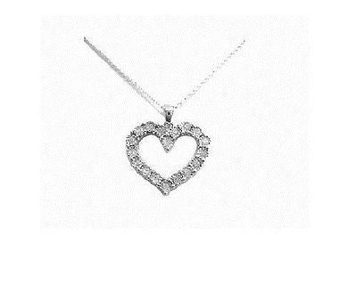 <style type="text/css"><!--td {border: 1px solid #cccccc;}br {mso-data-placement:same-cell;}--></style>
<center>
<span data-sheets-root="1">discover timeless elegance with our .925 sterling silver diamond heart necklace. this exquisite piece features a delicate heart-shaped pendant, adorned with 0.10 carats of sparkling diamonds, set in high-quality sterling silver. the charm measures 3/4" including the bale, and the necklace itself is a classic 18 inches in length, designed to sit gracefully around the nec