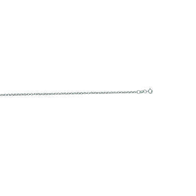 14K White Gold Rolo Chain Necklace 2.3mm 16",18", 20", 22", 24", 30"