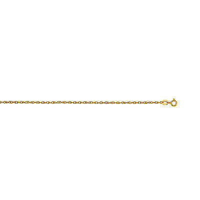 10K Solid Yellow Gold Pendant Rope Chain 0.9mm Necklace Sturdy 16",18", 20"