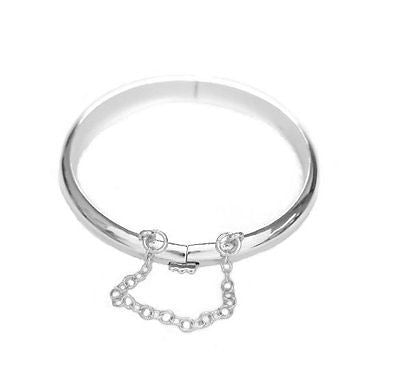 Sterling Silver Shiny Baby Bangle Bracelet Children's kids 5.5"