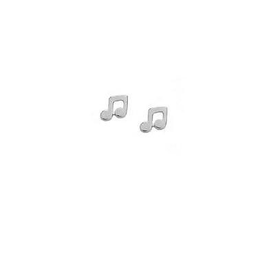 Sterling Silver Musical Music Note Post Stud Earrings