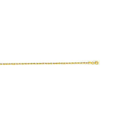 14K Solid Yellow Gold Rope Chain Necklace 2.5mm 16",18",20",22",24",30"