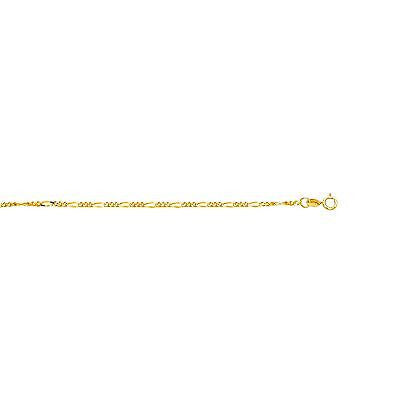 14K Real Gold Children's Figaro Link Chain Baby Kids Necklace 13"