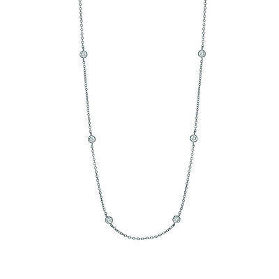 Sterling Silver CZ by the Yard Station Necklace