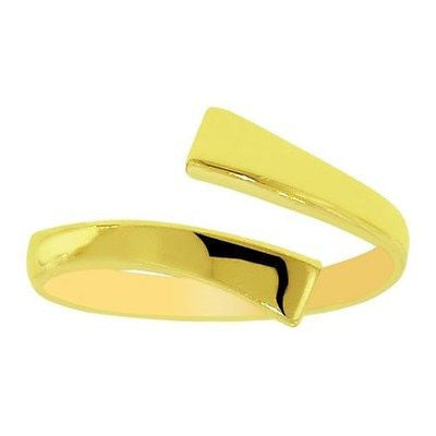 Ritastephens Elegant 14k Solid Gold Cross Over Toe Ring – Adjustable Luxury Body Art Accent, Stylish & High-Quality Gold Jewelry, Fine Gold Accessory