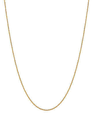 14K Solid Yellow Gold Cable Chain Necklace Lobster catch 1.1mm 16",18",20",24"