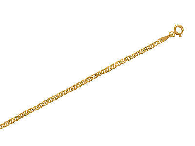 Ritastephens 10K Solid Yellow Gold Mariner Chain Necklace – 16", 18", 20", 22", 24" Lengths, 2.2mm Elegant Gold Mariner Chain