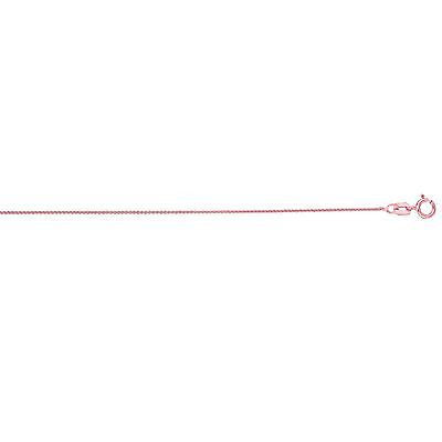 14K Solid Rose Pink Gold Wheat Chain Necklace 0.6mm 16",18", 20"