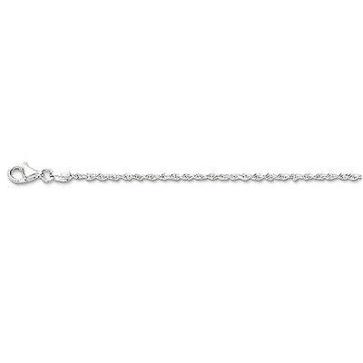14K Solid White Gold Lite Rope Chain Necklace 16",18",20",22",24",30"