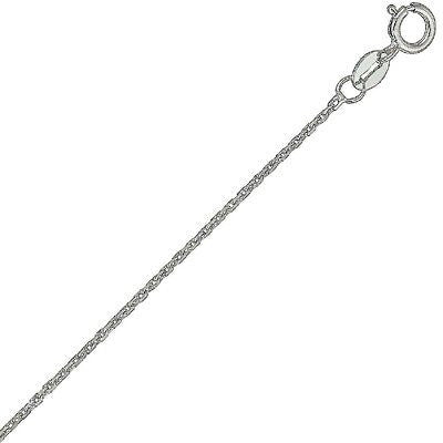 Ritastephens 14K Solid White Gold Baby Chain Necklace – Delicate 13" Design for Children, Elegant and Durable Solid White Gold