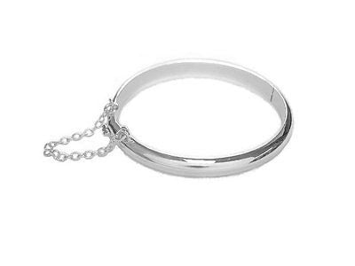 Sterling Silver Shiny Baby Bangle Bracelet Children's kids 5.5"