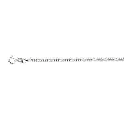 Sterling Silver Figaro Anklet 9" Ankle Bracelet 1.0mm