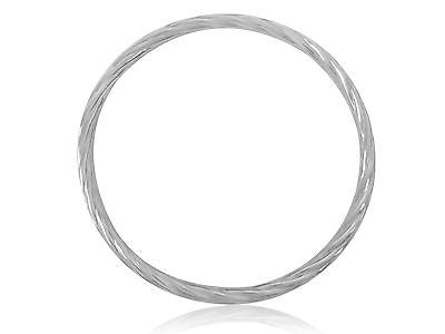 Sterling Silver Twisted Slip on Bangle Bracelet 8"