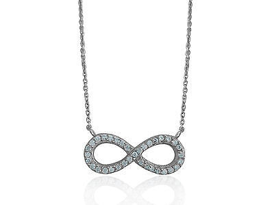 <style type="text/css"><!--td {border: 1px solid #cccccc;}br {mso-data-placement:same-cell;}--></style>
<center><center>
<span data-sheets-root="1">elegant infinity design: this sterling silver cz infinity necklace features a sleek, 9x23mm infinity symbol pendant, adorned with sparkling cubic zirconia. its timeless design represents eternal elegance and makes a beautiful addition to any jewelry collection.<br><br>adjustable comfort: the necklace includes an adjustable chain that ranges from 16 to 18 inches,