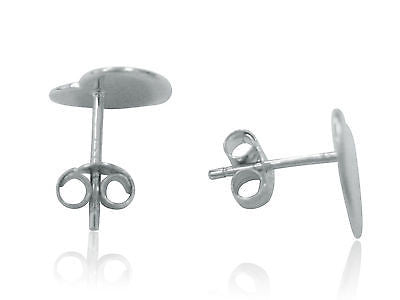 Sterling Silver Heart Stud Earrings Shiny 9x10mm